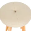PROREGAL 2er-Set Barhocker drehbar und einfach Sitzhöhe 67cm Holz Kunstleder drehbar Creme helle Beine Barstuhl Tresenhocker