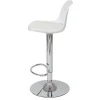 PROREGAL 2er-Set Barhocker, einfach Sitzhöhe 60-80cm Kunstleder Weiß| Tresenhocker Barstuhl Drehhocker