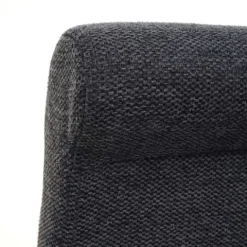 PROREGAL 2er-Set Barhocker gepolstert mit Lehne Sitzhöhe 75cm Holz Dunkelgrau helle Beine Stoff/Textil Barstuhl Tresenhocker