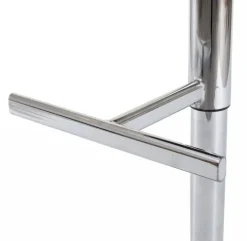 PROREGAL 2er-Set Barhocker gepolstert und höhenverstellbar mit Lehne, Sitzhöhe 63-84cm, mit Lehne drehbar, Stoff/Textil Dunkelgrau, Chromfuß, Barstuhl