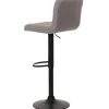 PROREGAL 2er-Set Barhocker gepolstert mit Lehne Sitzhöhe 63-83cm höhenverstellbar drehbar Stoff Boucle Grau| Tresenhocker Barstuhl