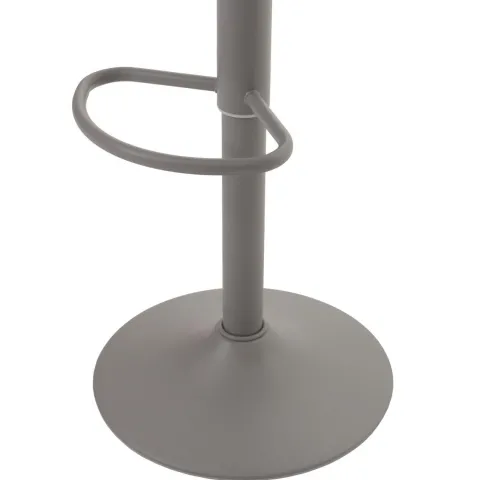 PROREGAL 2er-Set Barhocker gepolstert mit Lehne Sitzhöhe 60-82cm Fußablage drehbar Kunstleder Metall Grau Barstuhl Tresenhocker