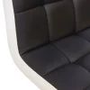 PROREGAL 2er-Set Barhocker gepolstert mit Lehne Sitzhöhe 63-87cm höhenverstellbar Kunstleder Schwarz-Weiß Chromfuß| Tresenhocker Barstuhl