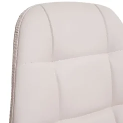 PROREGAL 2er-Set Barhocker gepolstert und höhenverstellbar mit Lehne Sitzhöhe 61cm Creme-Beige Kunstleder Barstuhl Tresenhocker