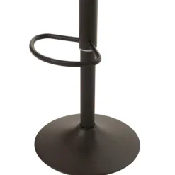 PROREGAL 2er-Set Barhocker gepolstert mit Lehne Sitzhöhe 60-82cm Fußablage drehbar Kunstleder Metall Braun Barstuhl Tresenhocker