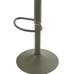PROREGAL 2er-Set Barhocker gepolstert mit Lehne Sitzhöhe 60-82cm Fußablage drehbar Kunstleder Metall Grün Barstuhl Tresenhocker