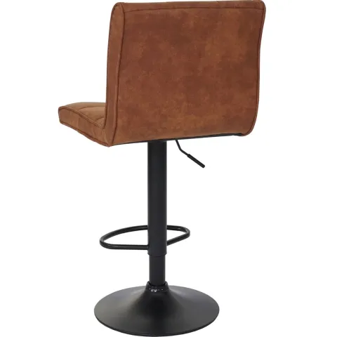 PROREGAL 2er-Set Barhocker gepolstert und höhenverstellbar mit Lehne Sitzhöhe 64-85cm Wildlederimitat| vintage hellbraun Barstuhl Tresenhocker