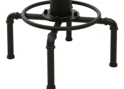 PROREGAL 2er-Set Barhocker gepolstert Sitzhöhe 62-85cm Schwarz Barstuhl Tresenhocker höhenverstellbar drehbar Industrial Metall Kunstleder