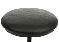 PROREGAL 2er-Set Barhocker gepolstert Sitzhöhe 62-85cm Schwarz Barstuhl Tresenhocker höhenverstellbar drehbar Industrial Metall Kunstleder