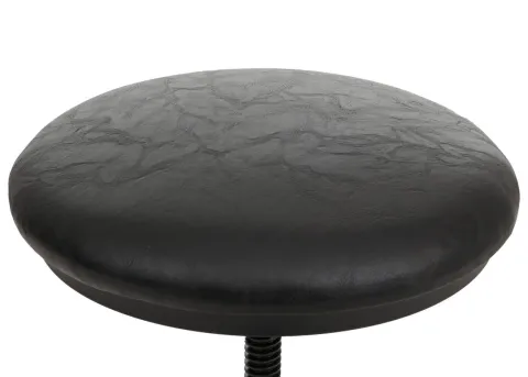 PROREGAL 2er-Set Barhocker gepolstert Sitzhöhe 62-85cm Schwarz Barstuhl Tresenhocker höhenverstellbar drehbar Industrial Metall Kunstleder