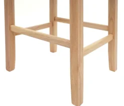 PROREGAL 2er-Set Barhocker gepolstert mit Lehne Sitzhöhe 75cm Holz Grau matt helle Beine Kunstleder Barstuhl Tresenhocker
