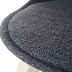 PROREGAL 2er-Set Barhocker mit Lehne, einfach Sitzhöhe 76cm Textil Dunkelgrau Barstuhl Tresenhocker mit Lehne