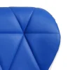 PROREGAL 2er-Set Barhocker mit Lehne Sitzhöhe 62-83cm höhenverstellbar Kunstleder Blau Barstuhl Tresenhocker