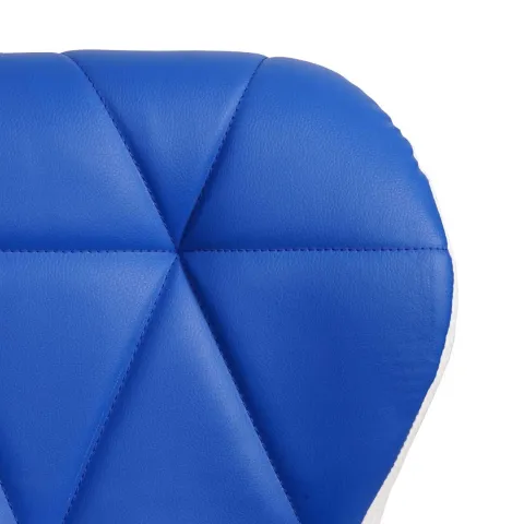 PROREGAL 2er-Set Barhocker mit Lehne Sitzhöhe 62-83cm höhenverstellbar Kunstleder Blau Barstuhl Tresenhocker