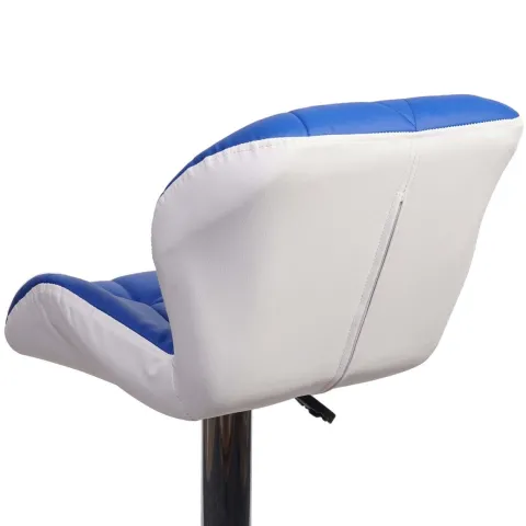 PROREGAL 2er-Set Barhocker mit Lehne Sitzhöhe 62-83cm höhenverstellbar Kunstleder Blau Barstuhl Tresenhocker