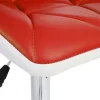 PROREGAL 2er-Set Barhocker mit Lehne Sitzhöhe 62-83cm höhenverstellbar Kunstleder Rot Barstuhl Tresenhocker