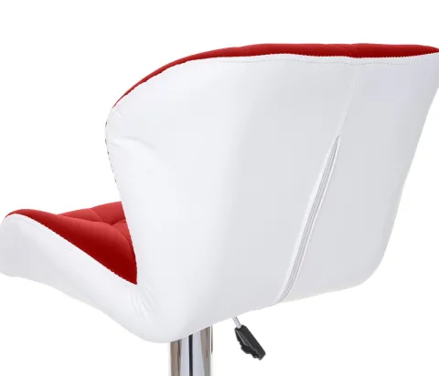 PROREGAL 2er-Set Barhocker mit Lehne Sitzhöhe 62-83cm höhenverstellbar Kunstleder Rot Barstuhl Tresenhocker