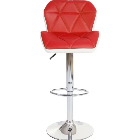 PROREGAL 2er-Set Barhocker mit Lehne Sitzhöhe 62-83cm höhenverstellbar Kunstleder Rot Barstuhl Tresenhocker