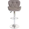 PROREGAL 2er-Set Barhocker mit Lehne Sitzhöhe 62-83cm höhenverstellbar Kunstleder Taupe-grau Barstuhl Tresenhocker