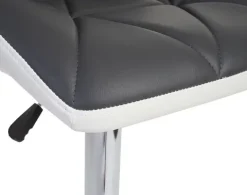 PROREGAL 2er-Set Barhocker mit Lehne Sitzhöhe 62-83cm höhenverstellbar Kunstleder Grau Barstuhl Tresenhocker