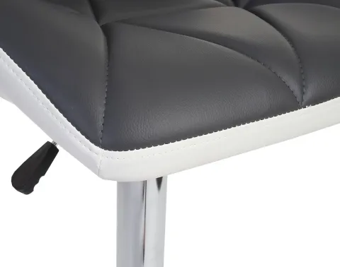 PROREGAL 2er-Set Barhocker mit Lehne Sitzhöhe 62-83cm höhenverstellbar Kunstleder Grau Barstuhl Tresenhocker