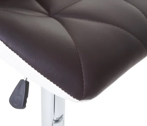 PROREGAL 2er-Set Barhocker mit Lehne Sitzhöhe 62-83cm höhenverstellbar Kunstleder Braun Barstuhl Tresenhocker