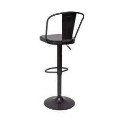 PROREGAL 2er-Set Barhocker mit Lehne Sitzhöhe 63-83cm höhenverstellbar drehbar Industrial Kunstleder Metall vintage Grau| Tresenhocker Barstuhl