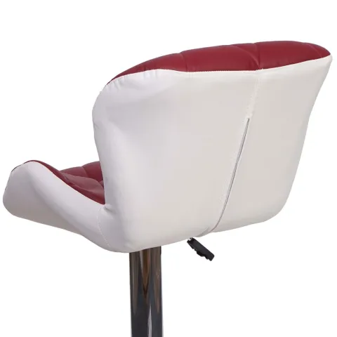 PROREGAL 2er-Set Barhocker mit Lehne Sitzhöhe 62-83cm höhenverstellbar Kunstleder Bordeaux Barstuhl Tresenhocker