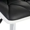 PROREGAL 2er-Set Barhocker mit Lehne Sitzhöhe 62-83cm höhenverstellbar Kunstleder Schwarz Barstuhl Tresenhocker