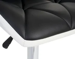 PROREGAL 2er-Set Barhocker mit Lehne Sitzhöhe 62-83cm höhenverstellbar Kunstleder Schwarz Barstuhl Tresenhocker