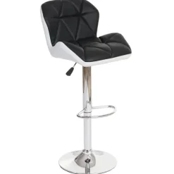 PROREGAL 2er-Set Barhocker mit Lehne Sitzhöhe 62-83cm höhenverstellbar Kunstleder Schwarz Barstuhl Tresenhocker