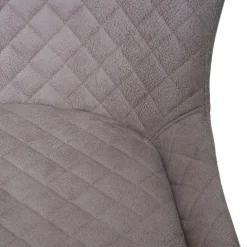 PROREGAL 2er-Set Barhocker mit Lehne Sitzhöhe 75cm Vintage Metall Fußablage Stoff/Textil Grau Barstuhl Tresenhocker
