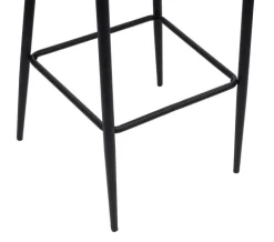 PROREGAL 2er-Set Barhocker mit Lehne Sitzhöhe 75cm Vintage Metall Fußablage Stoff/Textil Grau Barstuhl Tresenhocker
