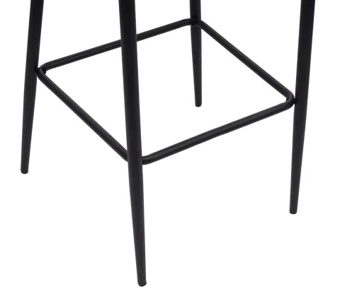 PROREGAL 2er-Set Barhocker mit Lehne Sitzhöhe 75cm Vintage Metall Fußablage Stoff/Textil Grau Barstuhl Tresenhocker