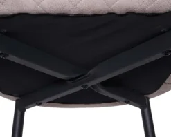 PROREGAL 2er-Set Barhocker mit Lehne Sitzhöhe 75cm Vintage Metall Fußablage Stoff/Textil Grau Barstuhl Tresenhocker