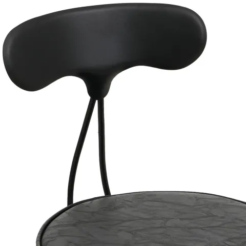 PROREGAL 2er-Set Barhocker mit Lehne Sitzhöhe 51-73cm Kunstleder Metall Schwarz Barstuhl Drehhocker Industrial höhenverstellbar