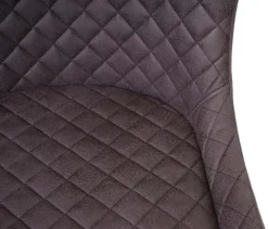PROREGAL 2er-Set Barhocker mit Lehne Sitzhöhe 75cm Vintage Metall Fußablage Stoff/Textil Dunkelgrau Barstuhl Tresenhocker