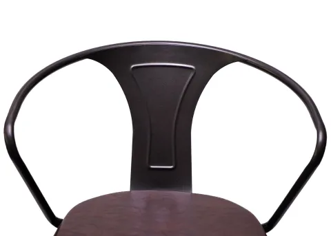 PROREGAL 2er-Set Barhocker mit Lehne, Sitzhöhe 63-83cm, Armlehne, Tresenhocker Barstuhl Industrial drehbar, vintage Schwarz-braun| höhenverstellbar