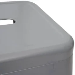 PROREGAL 2er-Set Barhocker Sitzhöhe 77cm Metall Industriedesign stapelbar Grau Barstuhl Tresenhocker