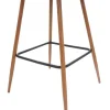 PROREGAL 2er-Set Barhocker Sitzhöhe 74cm Metall Holzoptik Stoff/Textil anthrazit-grau Barstuhl Tresenhocker Küchenhocker mit Lehne