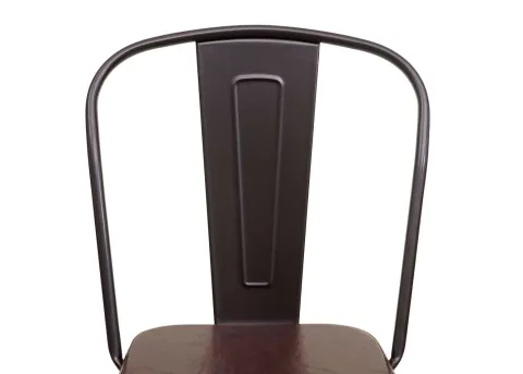 PROREGAL 2er-Set Barhocker Sitzhöhe 77cm Metall Kunstleder Chesterfield Industrial Gastronomie Schwarz-braun Barstuhl Küchenhocker