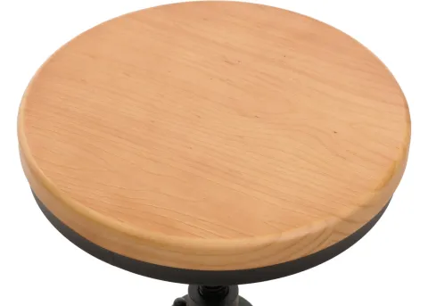 PROREGAL 2er-Set Barhocker Sitzhöhe 61-85cm Natur Barstuhl Tresenhocker höhenverstellbar drehbar Fußablage Industrial Eisen Massiv-Holz
