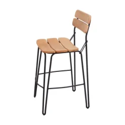 PROREGAL 2er-Set Barhocker Sitzhöhe 72cm Industrial Metall Holz Naturbraun Barstuhl Küchenhocker Bistrostuhl Tresenhocker