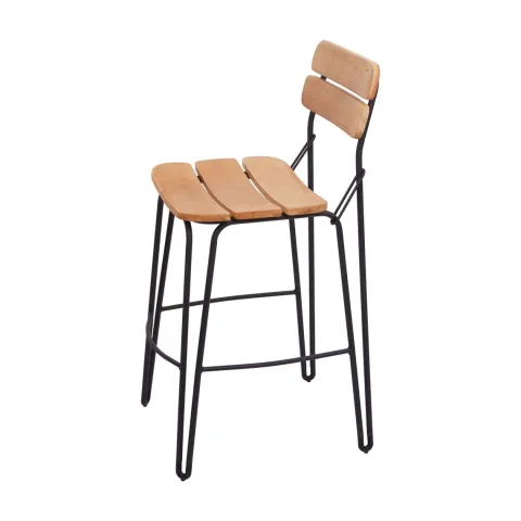 PROREGAL 2er-Set Barhocker Sitzhöhe 72cm Industrial Metall Holz Naturbraun Barstuhl Küchenhocker Bistrostuhl Tresenhocker