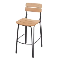 PROREGAL 2er-Set Barhocker Sitzhöhe 72cm Industrial Metall Holz Naturbraun Barstuhl Küchenhocker Bistrostuhl Tresenhocker