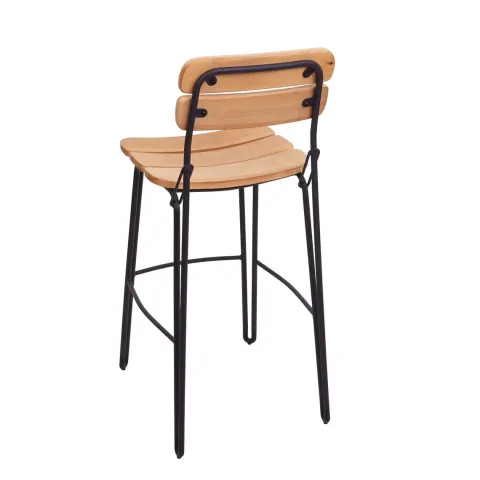PROREGAL 2er-Set Barhocker Sitzhöhe 72cm Industrial Metall Holz Naturbraun Barstuhl Küchenhocker Bistrostuhl Tresenhocker