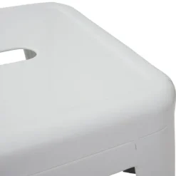 PROREGAL 4er-Set Barhocker Sitzhöhe 77cm Metall Industriedesign stapelbar Weiß Barstuhl Tresenhocker