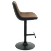 PROREGAL 2er-Set Barhocker Sitzhöhe 65-86cm höhenverstellbar mit Lehne Kunstleder Braun Barstuhl Tresenhocker Drehhocker