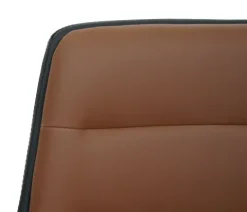 PROREGAL 2er-Set Barhocker Sitzhöhe 65-86cm höhenverstellbar mit Lehne Kunstleder Braun Barstuhl Tresenhocker Drehhocker