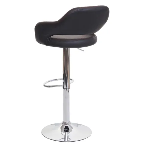 PROREGAL 2er-Set Barhocker stylisch Sitzhöhe 61-81cm mit Lehne Kunstleder Braun-Schwarz Barstuhl Tresenhocker Drehhocker